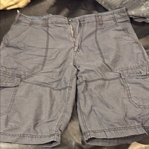 Helix Gray Cargo Shorts Relaxed Fit Cotton